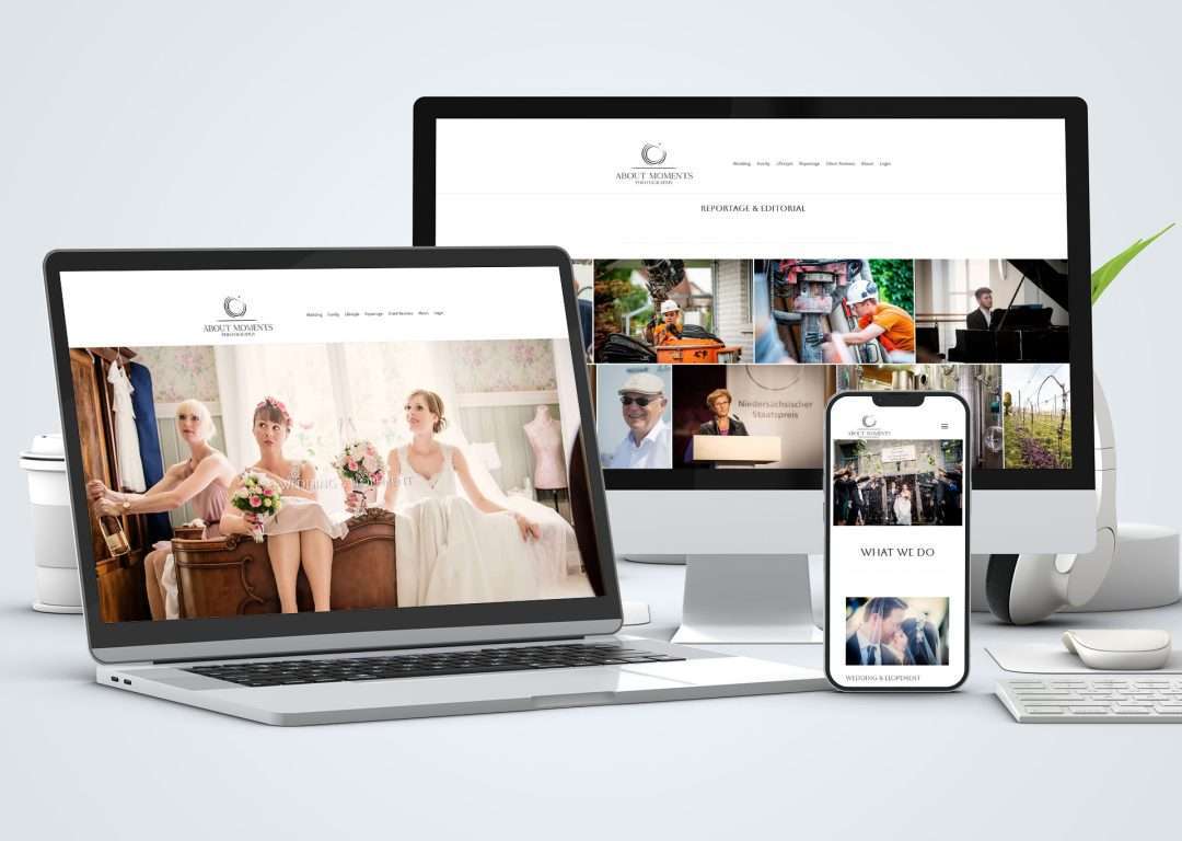Website & Logo Design – About Moments Photography